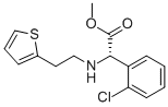 (aS)-2-氯-alpha-[[2-(2-噻吩基)乙基]氨基]-苯乙酸甲酯,141109-20-8,结构式