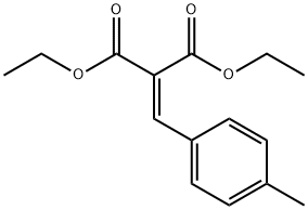 2-[(4-メチルフェニル)メチレン]マロン酸ジエチル 化学構造式