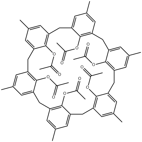 4-甲基-1-乙酰氧基杯[6]芳烃[[6]和[8]的混合物](含5-10%的丙酮), 141137-71-5, 结构式