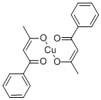 銅(II)ベンゾイルアセトナート 化学構造式