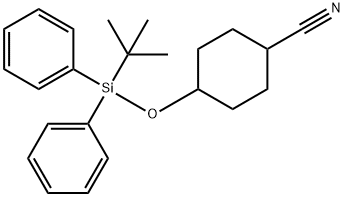 CYCLOHEXANECARBONITRILE, 4-[[(1,1-DIMETHYLETHYL)DIPHENYLSILYL]OXY]- Structure
