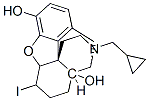 6-iodo-3,14-dihydroxy-17-(cyclopropylmethyl)-4,5-epoxymorphinan 结构式