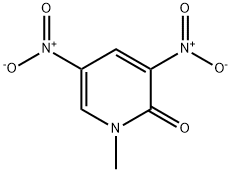 1-甲基-3,5-二硝基-2-吡啶酮 结构式