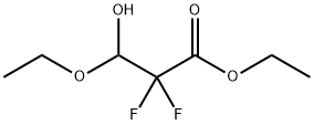 3-エトキシ-2,2-ジフルオロ-3-ヒドロキシプロピオン酸エチル 化学構造式