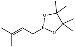 3,3-Dimethylallylboronic  acid  pinacol  ester,  2-(3-Methyl-but-2-enyl)-4,4,5,5-tetramethyl-1,3,2-dioxaborolane Structure