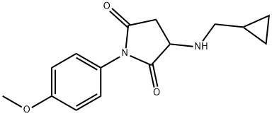 3-[(环丙基甲基)氨基]-1-(4-甲氧苯基)吡咯烷-2,5-二酮, 1415719-08-2, 结构式