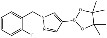 1-(2-氟苄基)吡唑-4-硼酸频哪醇酯, 1415825-05-6, 结构式