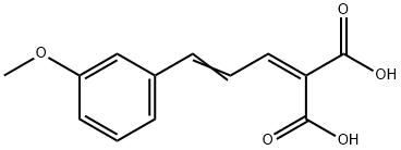 2-[3-(3-METHOXYPHENYL)ALLYLIDENE]MALONIC ACID 化学構造式