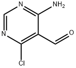 4-アミノ-6-クロロ-5-ピリミジンカルボアルデヒド 化学構造式