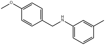 N-(4-メトキシベンジル)-3-メチルアニリン 化学構造式