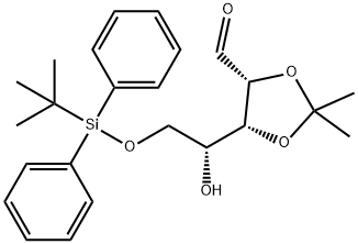5-O-叔丁基二苯基硅烷-2,3-O-异亚丙基-D-呋喃核糖, 141607-35-4, 结构式