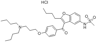 ドロネダロン塩酸塩 化学構造式