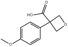 3-(4-Methoxyphenyl)oxetane-3-carboxylic acid, 1416323-25-5, 结构式