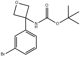 tert-Butyl (3-(3-bromophenyl)oxetan-3-yl)carbamate Struktur
