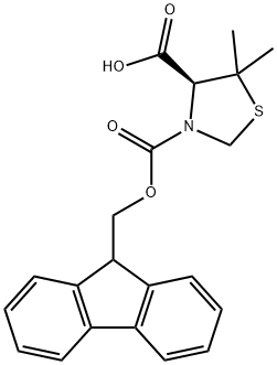 (S)-FMOC-5,5-二甲基-1,3-噻唑烷-4-羧酸, 141636-66-0, 结构式