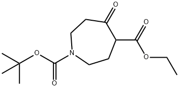 1-BOC-5-氧代氮杂环庚烷-甲酸乙酯 结构式