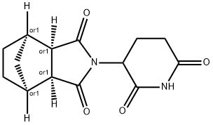 2-(2,6-ジオキソ-3-ピペリジニル)オクタヒドロ-4,7-メタノ-1H-イソインドール-1,3-ジオン 化学構造式