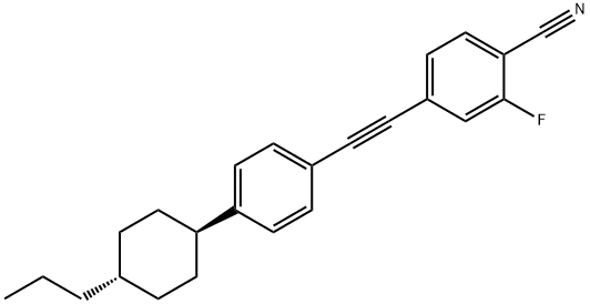 BENZONITRILE,2-FLUORO-4-[[4-(4-PROPYLCYCLOHEXYL)PHENYL]ETHYNYL]-,TRANS- 化学構造式