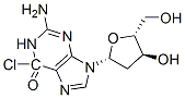 6-氯-9-(2-脱氧-BETA-L-赤式-呋喃戊糖基)-9H-嘌呤-2-胺,141771-78-0,结构式