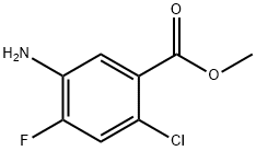 5-氨基-2-氯-4-氟苯甲酸甲酯 结构式