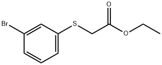 2-(3-ブロモフェニル)スルファニル酢酸エチル 化学構造式