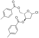 3-O,5-O-ジ-p-トルオイル-2-デオキシ-α-L-erythro-ペントフラノシルクロリド 化学構造式