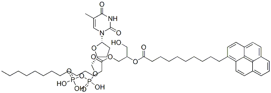 3'-deoxythymidine diphosphate 1-myristoyl-2-(10-pyren-1-yl-decanoyl)glycerol Structure