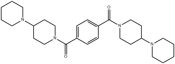 1,4-フェニレンビス(1,4'-ビピペリジン-1'-イルメタノン) 化学構造式