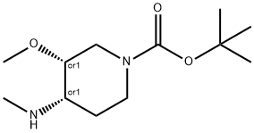 cis-1-Boc-4-methylamino-3-methoxypiperidine Structure