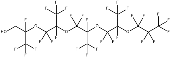 1H,1H-パーフルオロ(2,5,8,11-テトラメチル-3,6,9,12-テトラオキサペンタデカン-1-オール) 化学構造式