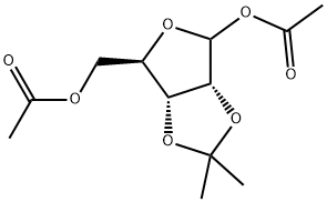 1,6-DI-O-ACETYL-2,3-ISOPROPYLIDENE-D-RIBOSE 结构式
