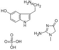 5-羟色胺-B-14C肌酐,141983-95-1,结构式