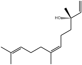 S-(Z)-3,7,11-三甲基-1,6,10-十二烷三烯-3-醇 结构式