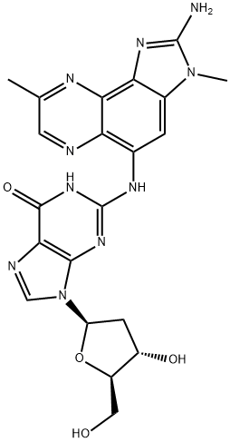 N-(2-AMino-3,8-diMethyliMidazo[4,5-f]quinoxalin-5-yl) 2'-Deoxyguanosine Structure