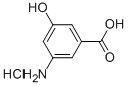 3-アミノ-5-ヒドロキシ安息香酸塩酸塩 化学構造式