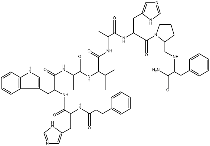(DEAMINO-PHE6, HIS7, D-ALA11, D-PRO13-PS I(CH2NH)-P Struktur