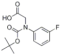 2-[(叔丁氧羰基)氨基]-2-(3-氟苯基)乙酸,142121-94-6,结构式