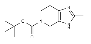 2-碘-1,4,6,7-四氢-5H-咪唑并[4,5-C]吡啶-5-甲酸叔丁酯 结构式