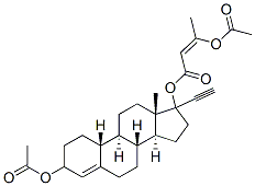 17-ethynyl-4-estrene-3,17-diol-3-acetate-17-(3'-acetoxy-2'-butenoate) Structure