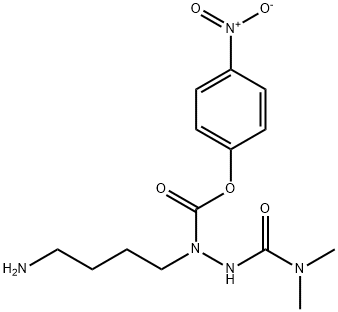 N(alpha)(N,N-dimethylcarbamoyl)-alpha-azalysine 4-nitrophenyl ester Structure