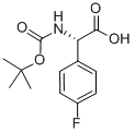 (S)-N-BOC-4-氟苯基氨基乙酸 结构式