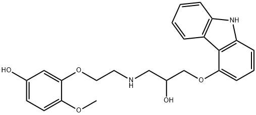 5-ヒドロキシフェニルカルベジロール 化学構造式