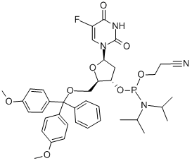 5'-O-(4,4'-DIMETHOXYTRITYL)-5-FLUORODEOXYURIDINE-3'-(2-CYANOETHYL-N,N-DIISOPROPYL)PHOSPHORAMIDITE|5'-DMT-5-F-2'-DU 亚磷酰胺单体