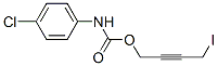 N-(p-クロロフェニル)カルバミド酸4-ヨード-2-ブチニル 化学構造式