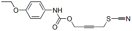 N-(p-Ethoxyphenyl)carbamic acid 4-thiocyanato-2-butynyl ester 结构式