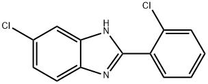 5-chloro-2-(2-chlorophenyl)-3H-benzoimidazole 结构式