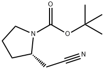 (S)-2-(氰基甲基)吡咯烷-1-甲酸叔丁酯 结构式