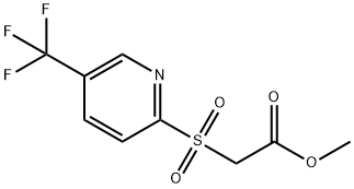 METHYL 2-[[5-(TRIFLUOROMETHYL)-2-PYRIDYL]SULFONYL]ACETATE Structure