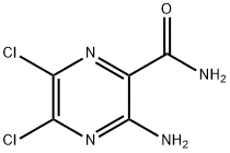 3-氨基-5,6-二氯吡嗪-2-甲酰胺 结构式