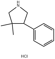 3,3-二甲基-4-苯基吡咯烷盐酸盐, 1423034-41-6, 结构式